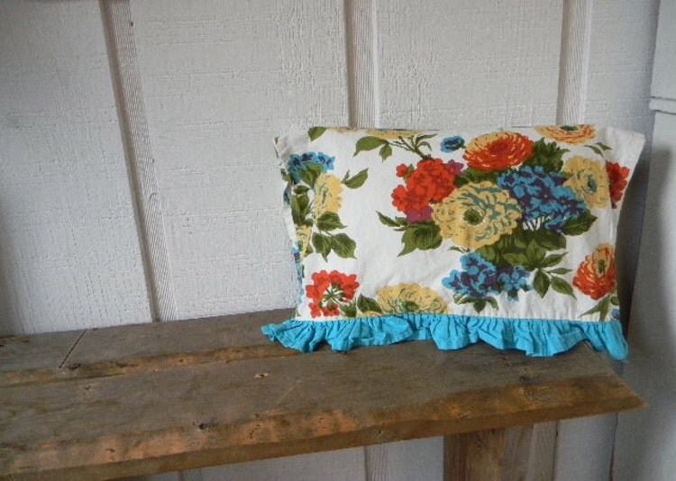 tea towel pillow cover by pillowhappy on Etsy
