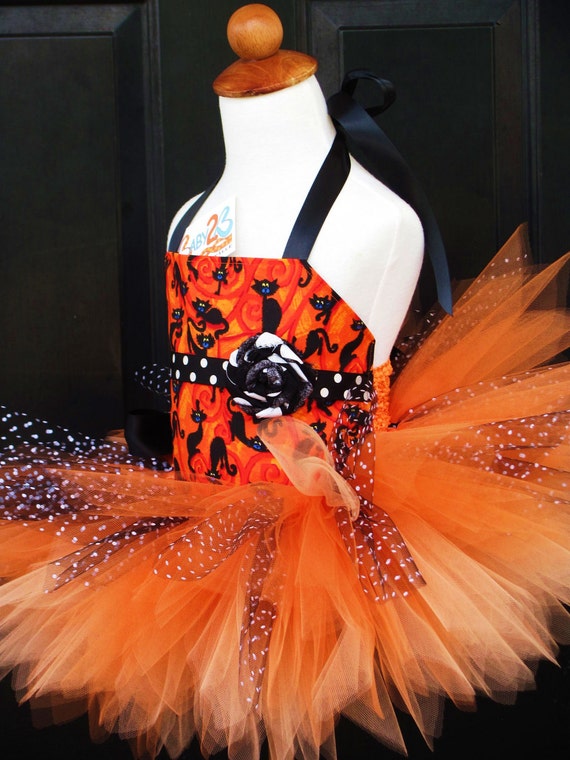 Baby Halloween Costume Orange Tutu Costume Baby Costume Cat