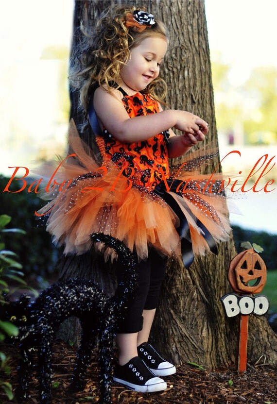 Baby Halloween Costume Orange Tutu Costume Baby Costume Cat