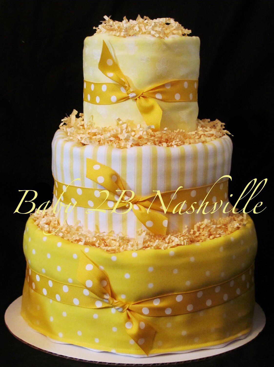Yellow Neutral Diaper Cake by Baby2BNashville on Etsy