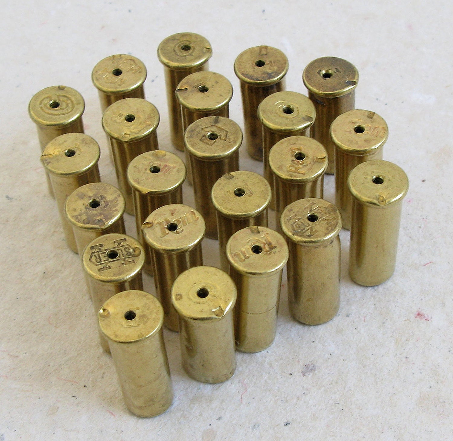22 Caliber Bullet Beads Shell Casings Lot of 22 Drilled