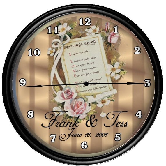 Items similar to Personalized Wedding favor Bridal Shower Wall Clock on