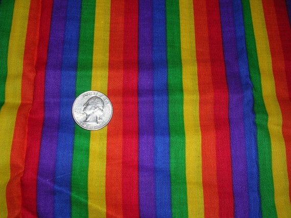 BRIGHT Primary Color Stripe Fabric 42X38...inventory FNP4