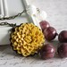 Asymmetrical Mustard Chrysanthemum Necklace
