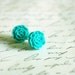 Aqua Flower Earrings Buy 3 Get 1 Free