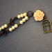 Birdcage and Pink Rose Necklace