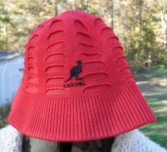 Vintage red Kangol bucket hat