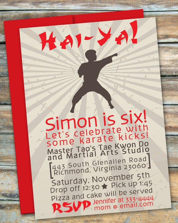 Karate . Martial Arts . Tae Kwon Do Party - Birthday Il_570xn
