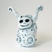 Moon Monster Art Object Figurine Clay Sculpture