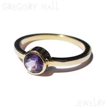 Gold Amethyst Ring Engagement Rings for Women Jewelry