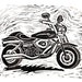 Harley Motorcycle Ladies T-Shirt on White - Size Small
