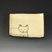 Small Handbuilt Ceramic Tea Bag Rest with Cat