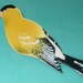 SALE....Vintage FAB Enamel and Copper Gold Finch Bird Pin