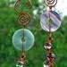 Set of 2 Tree Charms / Suncatchers with Aventurine and Fluorite