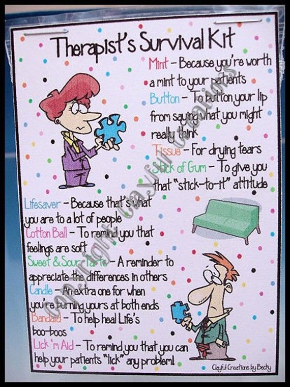 THERAPIST's Survival Kit Becky's This and by clayfulcreations