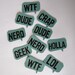 thought bubble papercrafting tags - dark seafoam