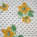 vintage fabric - 40s cotton feedsack fabric - yellow flowers - 38 x 46
