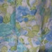 Aquas and Greens Watercolor Print Vintage Fabric 4 1\/2 Yards
