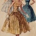 Vintage 1950s Cocktail Dress Pattern - Simplicity 1153 - Long Line Fitted Bodice - Full Gathered Skirt - Bow Trim - Size 18 - Uncut