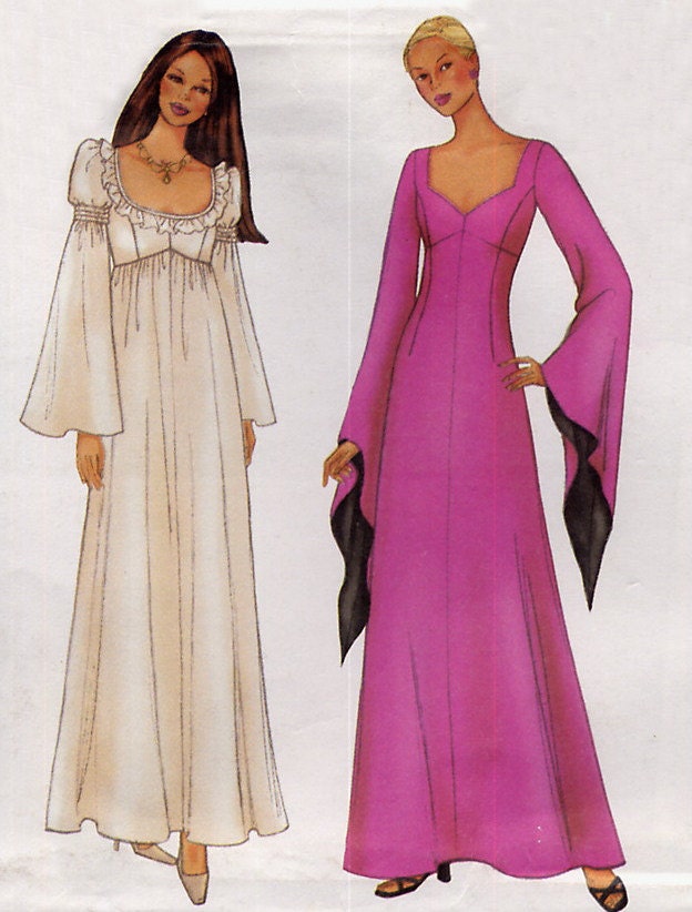  Empire  Waist  Gown  Pattern  Butterick 6593 Renaissance