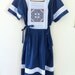 vintage ethnic embroidered heart bib pinafore dress