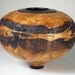 Decorative Bowl Woodturned Maple Burl and Ebony