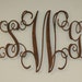 Wood Initals in Monogram for Home Decor, UNFINISHED, ready to stain or paint, SZ LARGE, Shipping Included