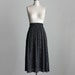 BLACK SKIRT 1990s Vintage Black And White Polka Dot Maxi Skirt