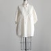 SILK CREAM SHIRT 1990s Vintage Cream Silk Slouchy Oversize Extra Large Button Up Shirt