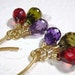 Earrings Jewel Tone Topaz Vermeil Cluster Earrings