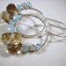 Hoop Earrings Sky Blue Topaz, Mystic Teal Quartz, Mink Quartz and Sterling SilverUse Coupon Code 20OFF at check out