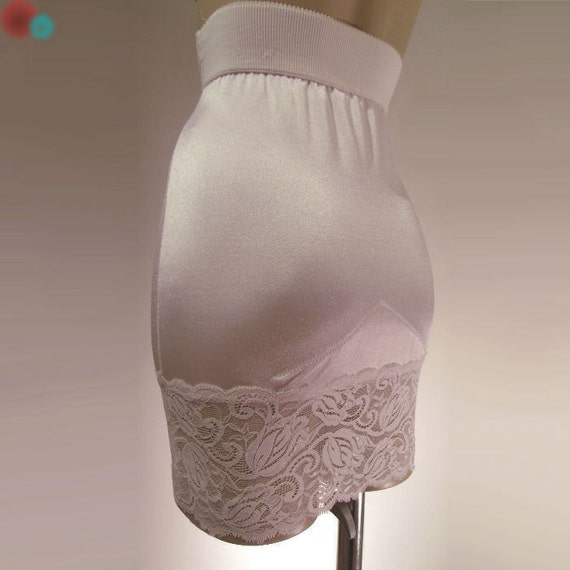 Vintage Vanity Fair Girdle Shaper Slip Built in Panties White