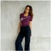 SALE - tshirt for women - SMALL - Theda Bara silhouette on American Apparel heather cranberry track tees - The Vamp