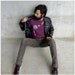 SALE - The Vamp Tshirt - mens fashion - XL - Theda Bara screenprint on American Apparel heather cranberry track tees