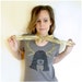 SALE - Going Stag - womens tshirt - MEDIUM - gifts for her - gold deer girl screenprint on heather brown track tees