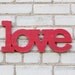 love handmade wood sign - wedding engagement - wall decoration for vintage or modern decor