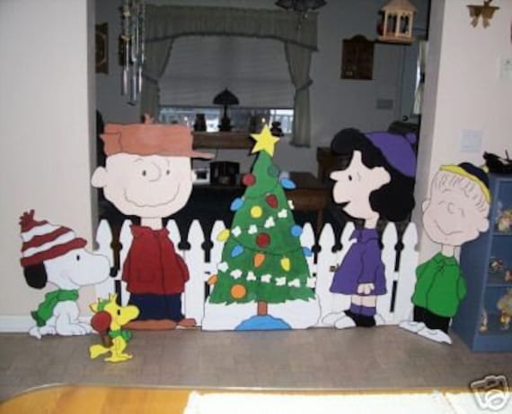 CHRISTMAS 6 pc Peanuts Gang set for lawn by mywoodlooksgood46