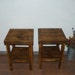 Reclaimed wood end table or night stand pair