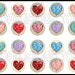 20 Shabby Chic Hearts Flat Back Buttons, Pin Back Buttons or Hollow
