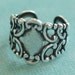 Adjustable Silver Filigree Ring Finding 2078