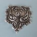 Ornate Silver Repousse Finding 2843