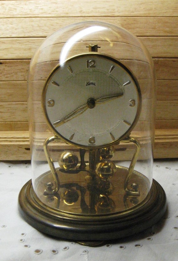 Old KOMA Clock Vintage Clock Made in Germany 2 Jeweled