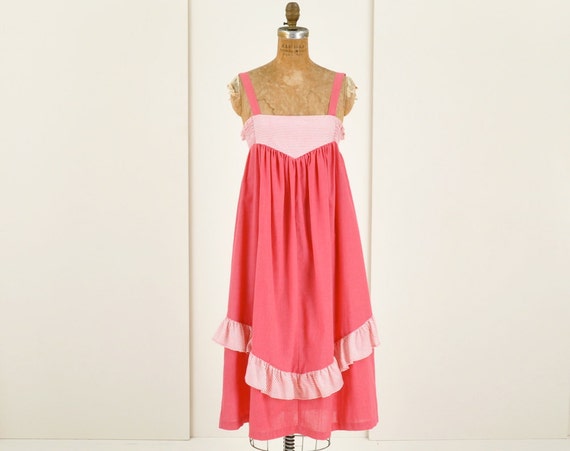 vintage PINK STRIPED summer dress