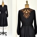 SALE - little black dress with COPPER CUTOUT back