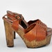 vintage MONSTER WOOD GROMMET platforms - us 9-9.5 / Europe 40-41 / uk 6.5-7 / au 7.5-8
