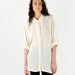 Cream Silk Button Down Shirt