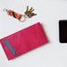 The Stella Slim Travel Wallet Clutch in Hot Pink