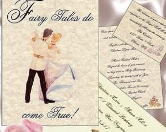 Princess themed wedding invitations