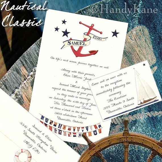 Anthologie Press | New Nautical Wedding Invitation Suite