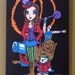 FREE SHIPPING Original Circus Wall Art - Master of Ceremonies - Acrylic Painting 12x9